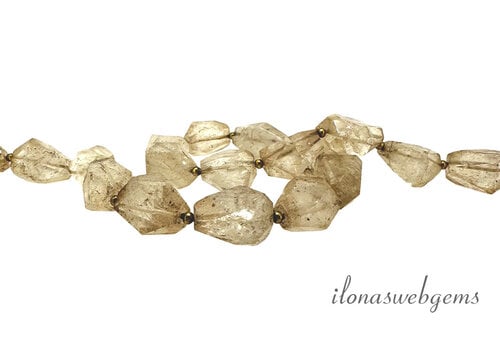 Rock crystal beads free shape Silk Road approx. 25x15mm