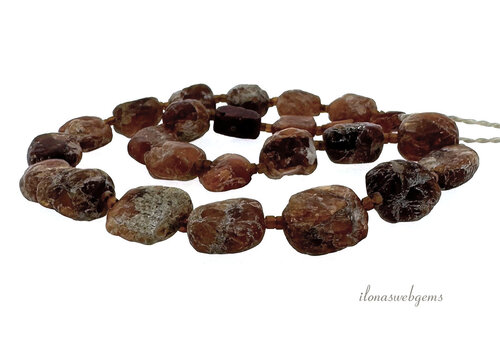 Cornalijn Carneool Zijderoute ca. 15mm