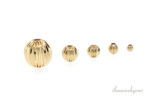 14/20 Gold filled bead "ribbed" from: 2 to 10mm