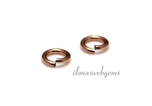 Offene Öse aus 14/20 Roségold, ca. 3,5 x 0,64 mm
