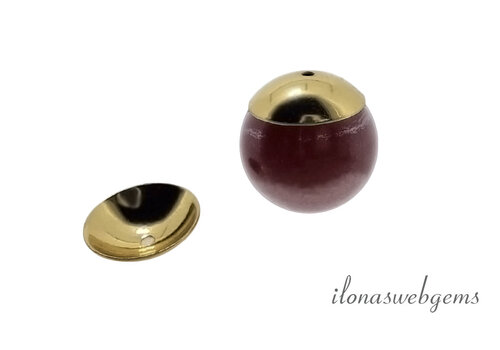Premium gold plated bead cap approx. 4mm