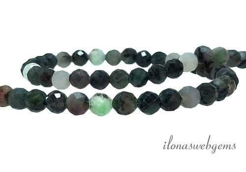 Emerald beads facet round approx. 4mm