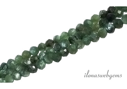 Seraphienite beads facet round approx. 2mm AA quality