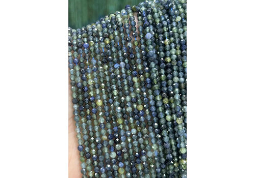 Blauwe Saffier kralen ca.  3mm AA kwaliteit