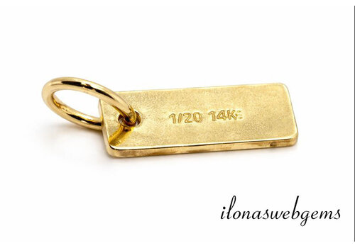 14/20 Gold filled label with open eye approx. 10x3mm