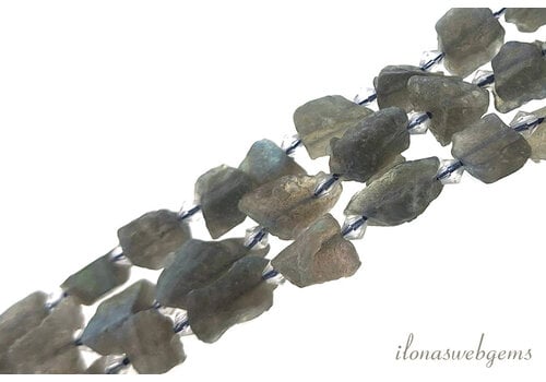 Labradorite beads rough approx. 10x15mm