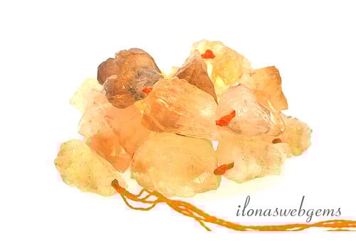 Citrine beads rough approx. 17x20mm