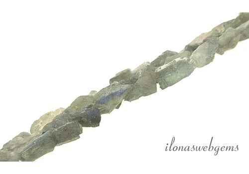Labradorite light beads rough approx. 11x14mm