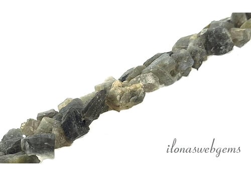 Labradorite dark beads rough approx. 10x10mm