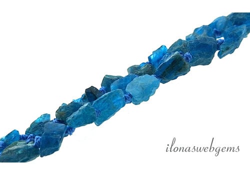 Apatite beads rough approx. 8x6mm