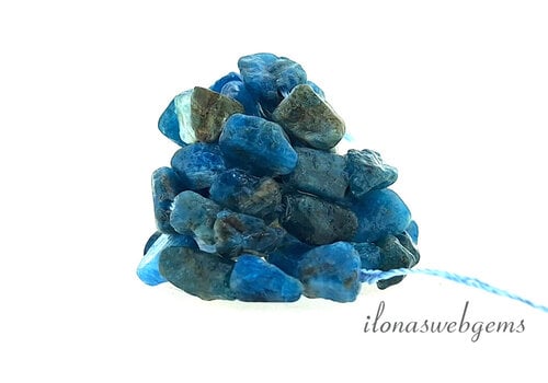 Apatite beads rough approx. 7x6mm
