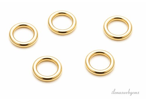 20 pieces Premium gold plated eyelet closed approx. 6x0.8mm