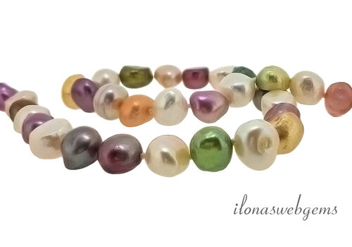 Approx. 120cm - Freshwater pearls multicolor approx. 10x8mm