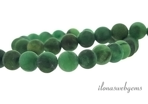 Verdite beads mat round approx. 6mm