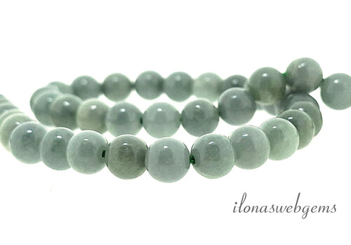 Birmaanse Jade kralen 2 rond ca. 6mm