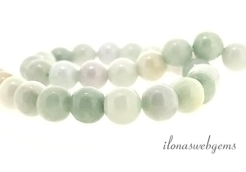 Birmaanse Jade kralen licht rond ca. 8mm