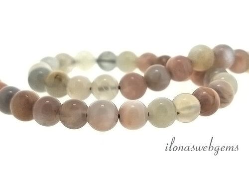 Maansteen kralen rond ca. 6mm