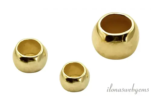 Approx. 100 pieces Premium gold plated spacers / crimp bead approx. 2.5mm