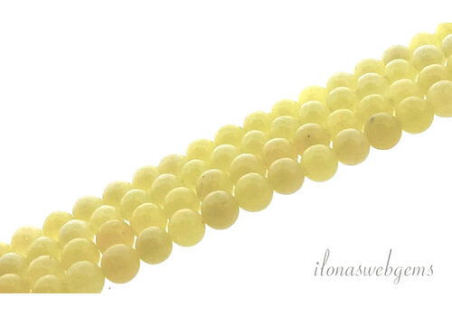 Lemon Jade beads round approx. 4mm