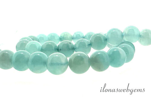 Aquamarine beads round approx. 6mm