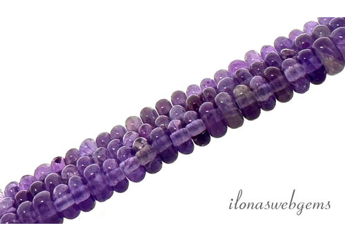 Amethystperlen-Rondell, ca. 4 x 2,5 mm