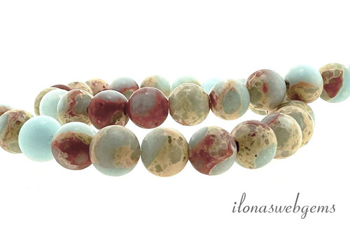 Imperial Jasper beads round matt approx. 4mm