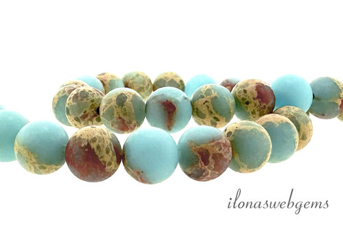 Imperial Jasper beads round matte approx. 8mm