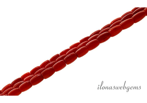Korallenfassperle, ca. 5 x 3 mm