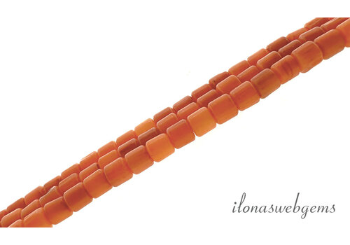 Coral beads barrel approx. 3x3mm