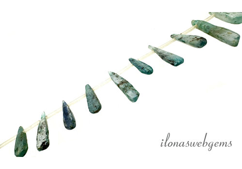 Kyanite beads icicles approx. 15-24mm