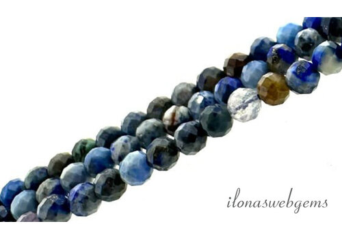 Kyanite beads facet round approx. 4mm