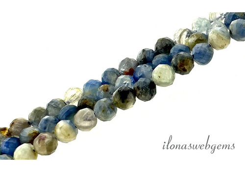 Kyanite beads facet round approx. 4mm