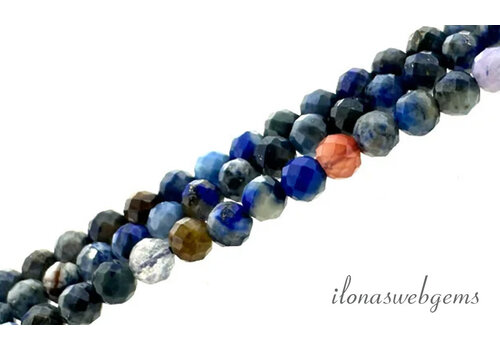Kyanite beads facet round approx. 3mm