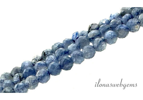 Kyanite beads facet round approx. 2mm