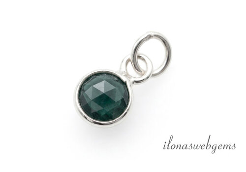 Anhänger aus Sterlingsilber mit facettiertem Pyrit, ca. 6 mm
