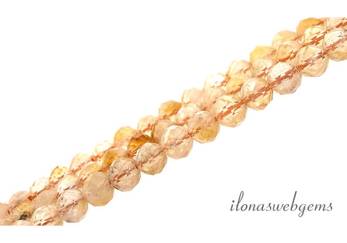 Faceted citrine beads approx. 3.5mm