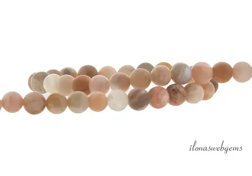 Sunstone beads matte approx. 6mm