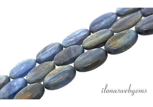 Kyanitperlen, oval, ca. 18 x 13 mm