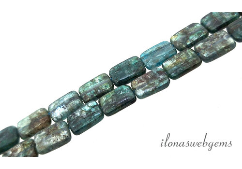 Kyaniet kralen rechthoek ca. 12x8mm