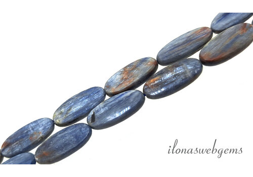 Kyanite beads oval approx. 25x11mm