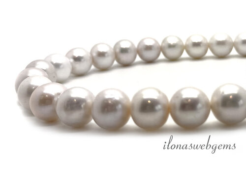 White round freshwater pearls approx. 10mm