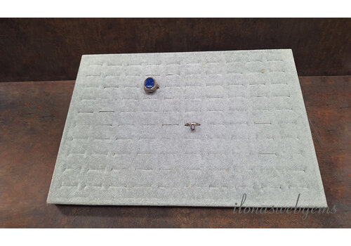 Fluwelen display voor ringen ca. 35x24x2cm
