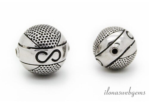 Sterling silver infinity bead approx. 10mm