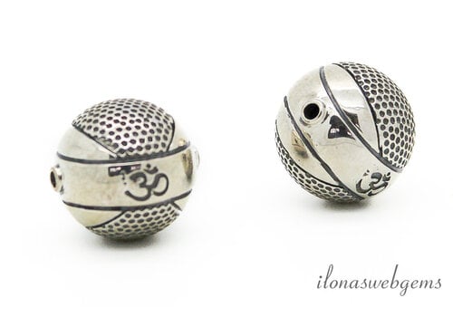 Sterling silver bead ohm approx. 14mm