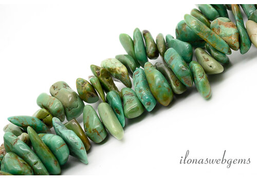 Arizona-Türkisperlen, frei geformt, ca. 15 x 4 mm