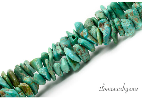 Turquoise beads free form approx. 13x4mm