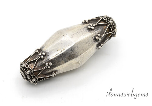 Sterlingsilberperle, ca. 40 x 16 mm