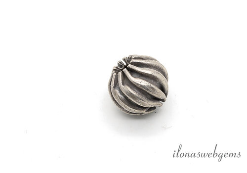 Sterling silver Hill Tribe bead approx. 14x13mm
