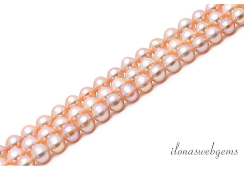 Zoetwaterparels roze ca. 4mm AAA kwaliteit