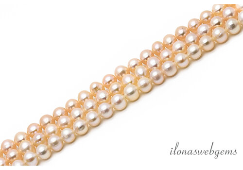 Freshwater salmon pearls approx. 4mm AAA quality